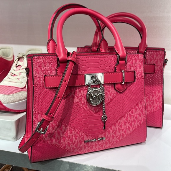 Michael Kors Hamilton Small Satchel Shoulder Crossbody Bag 
Electric Pink
NWT - Picture 2 of 16